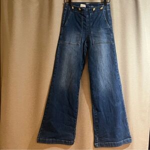 Pilcro Anthropologie High Rise Wide Leg Sailor Jeans - Size 27